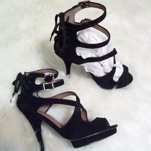 Colin Stuart Black Strappy Heels